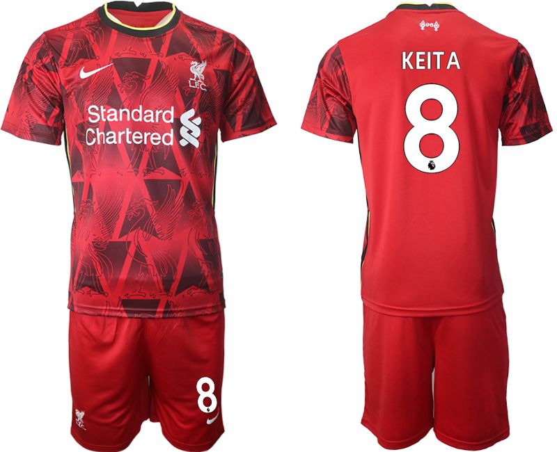 Men 2021-2022 Club Liverpool home red #8 Nike Soccer Jersey